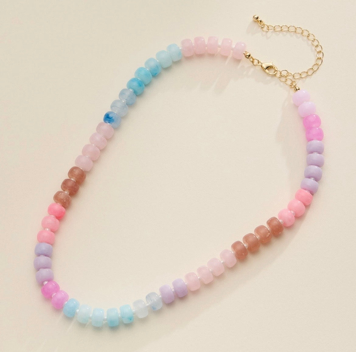 Light Multi Beaded Necklace