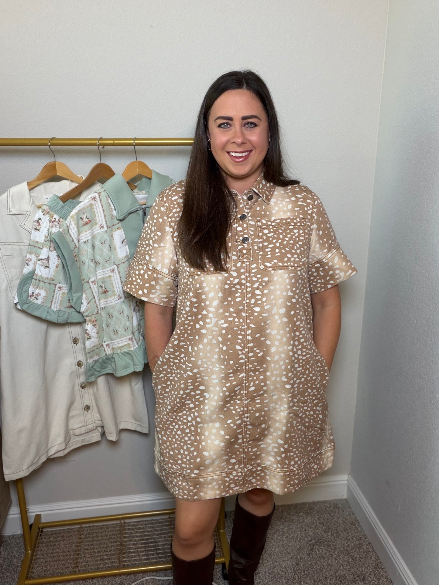 Fawn Print Dress