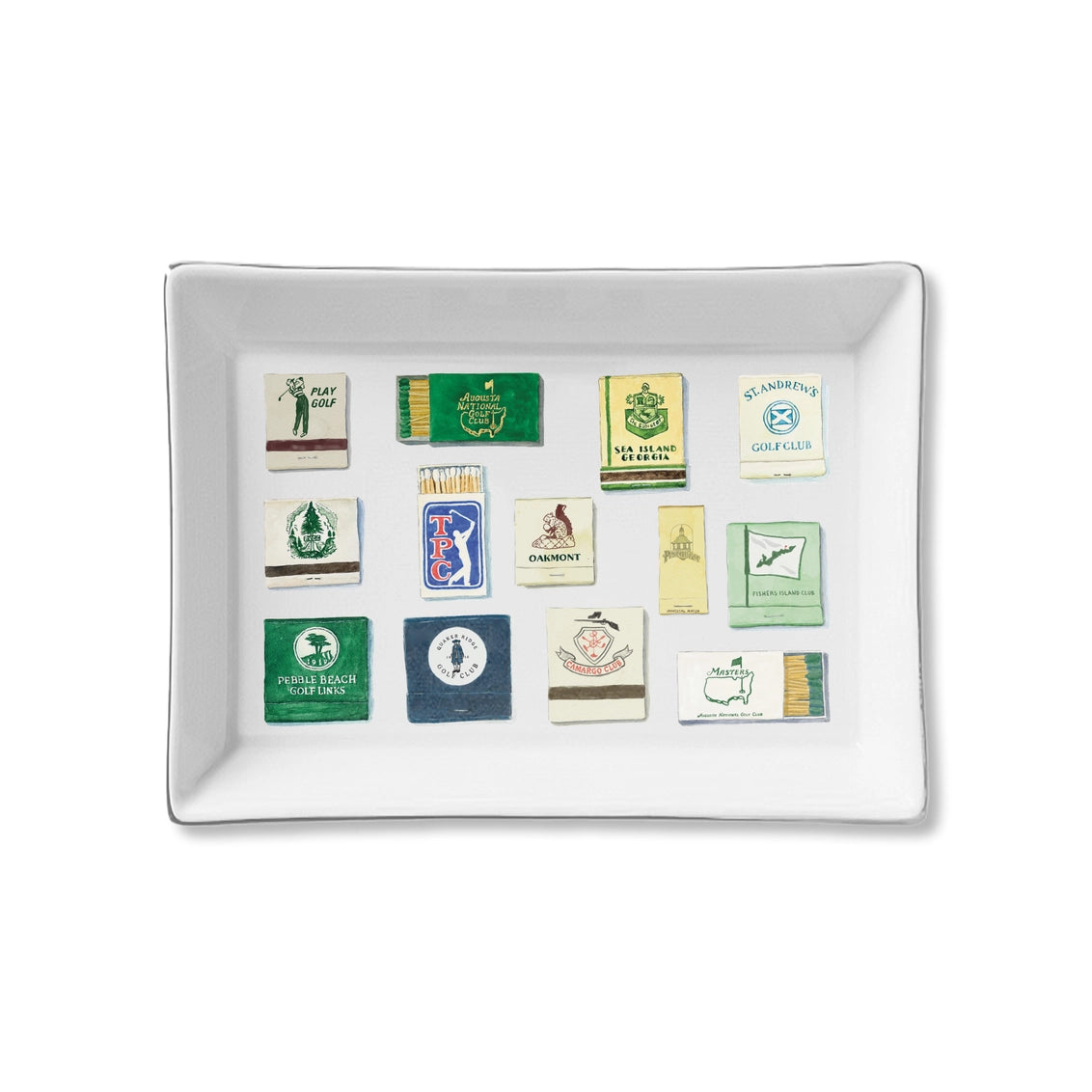 Golf Course Matches Ceramic Tray