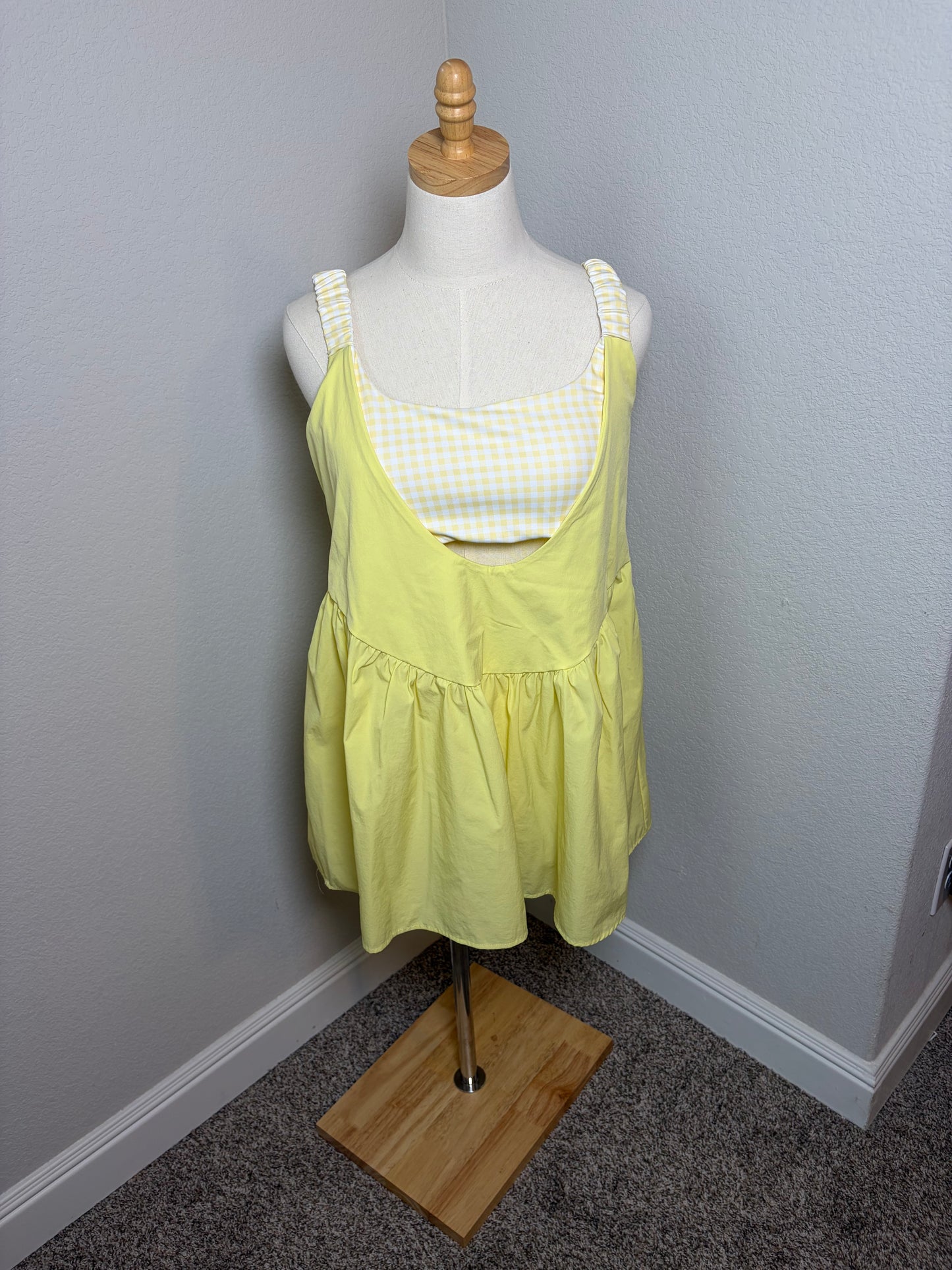 Yellow Double Layered Active Dress