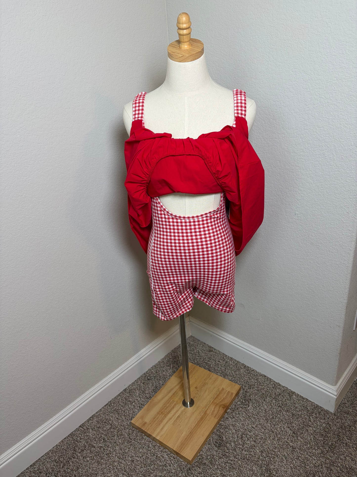 Red Double Layered Active Dress