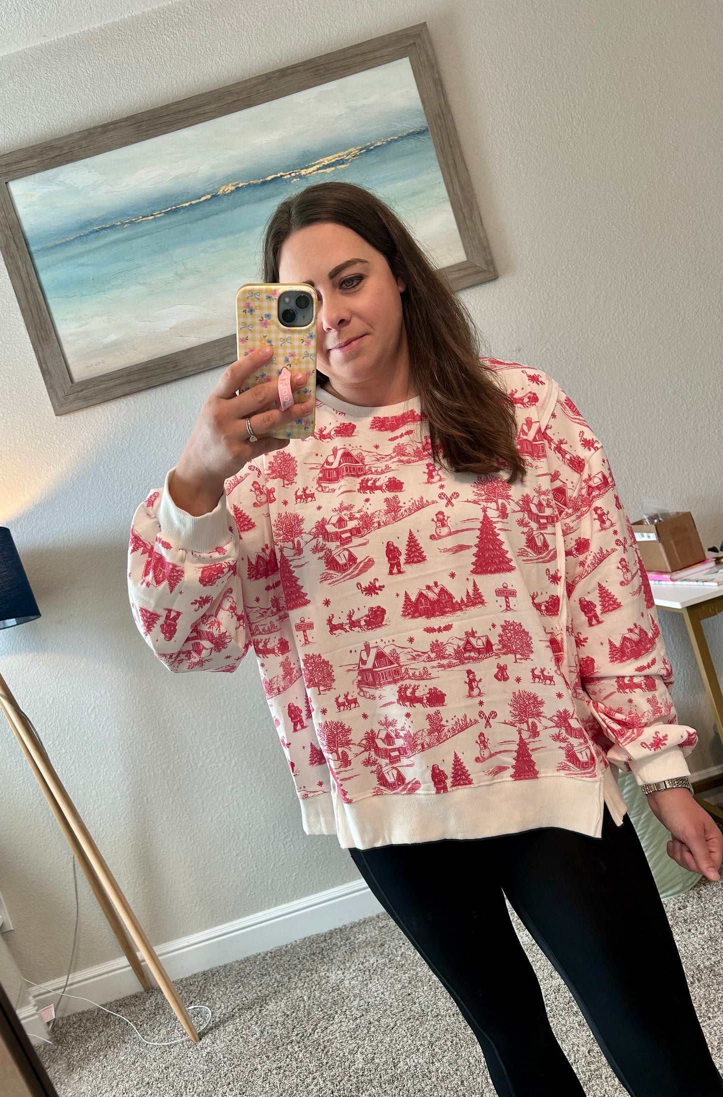 Red Christmas Village Sweatshirt