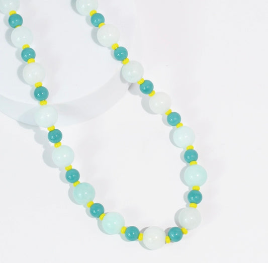 Ocean Blue Beaded Necklace