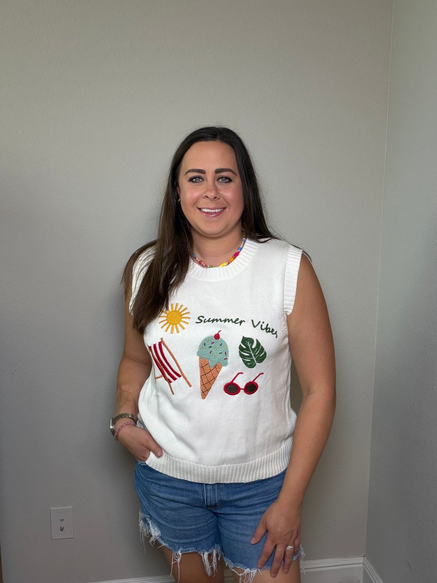 Summer Vibes Sweater Tank