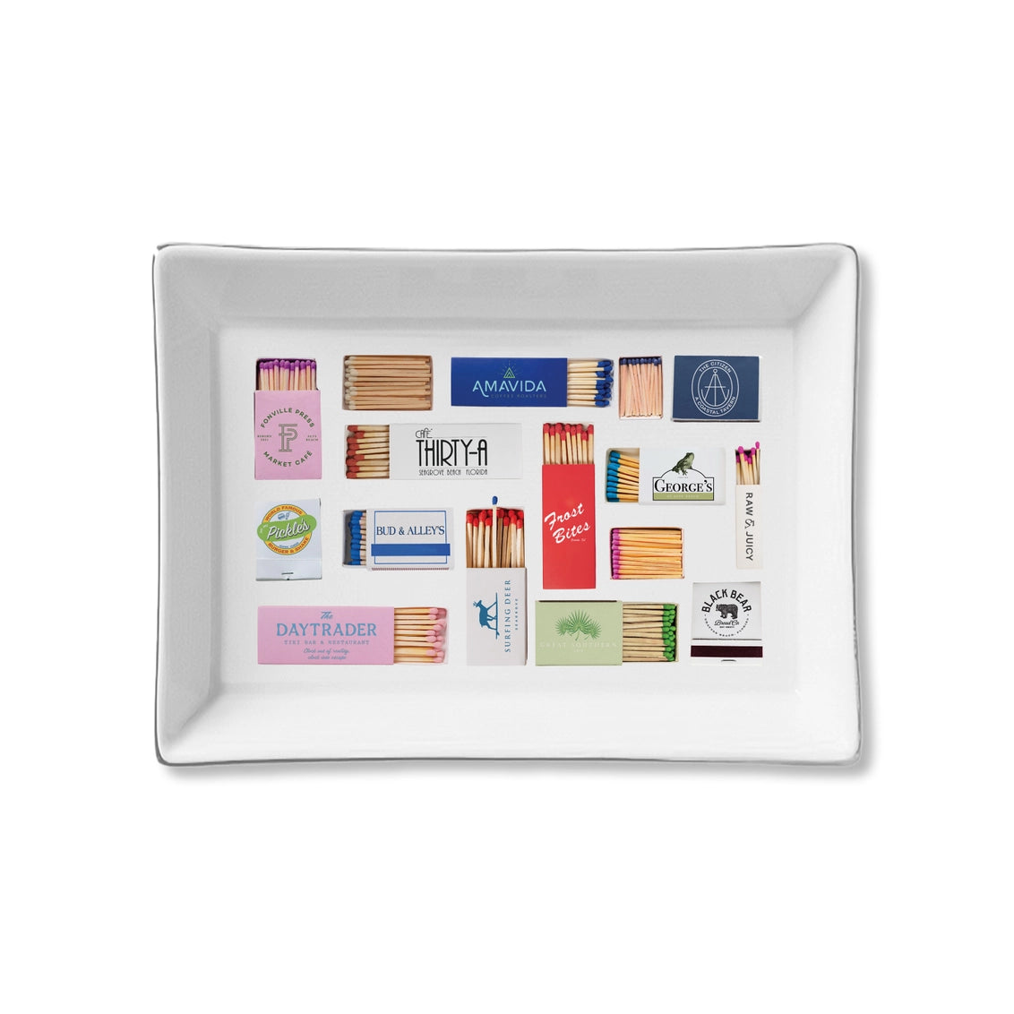 30A Restaurant Matches Ceramic Tray