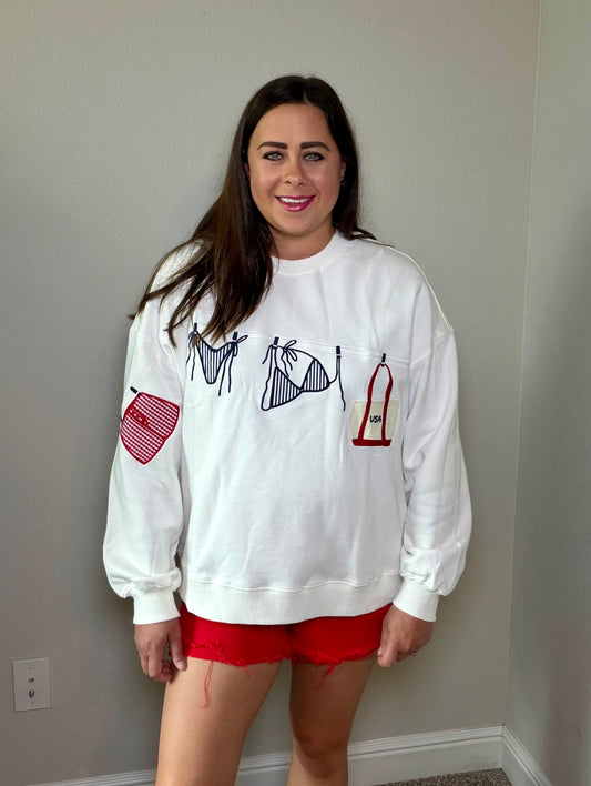 Americana Swimsuit Sweatshirt