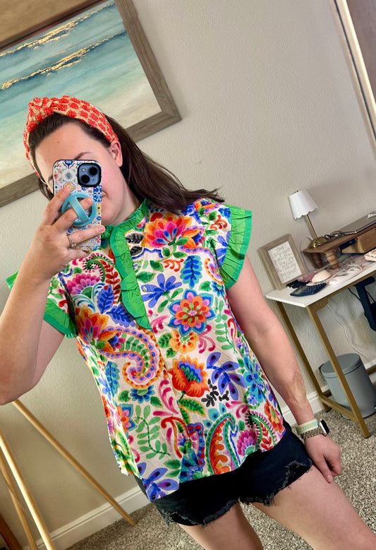 Fiesta Floral Top