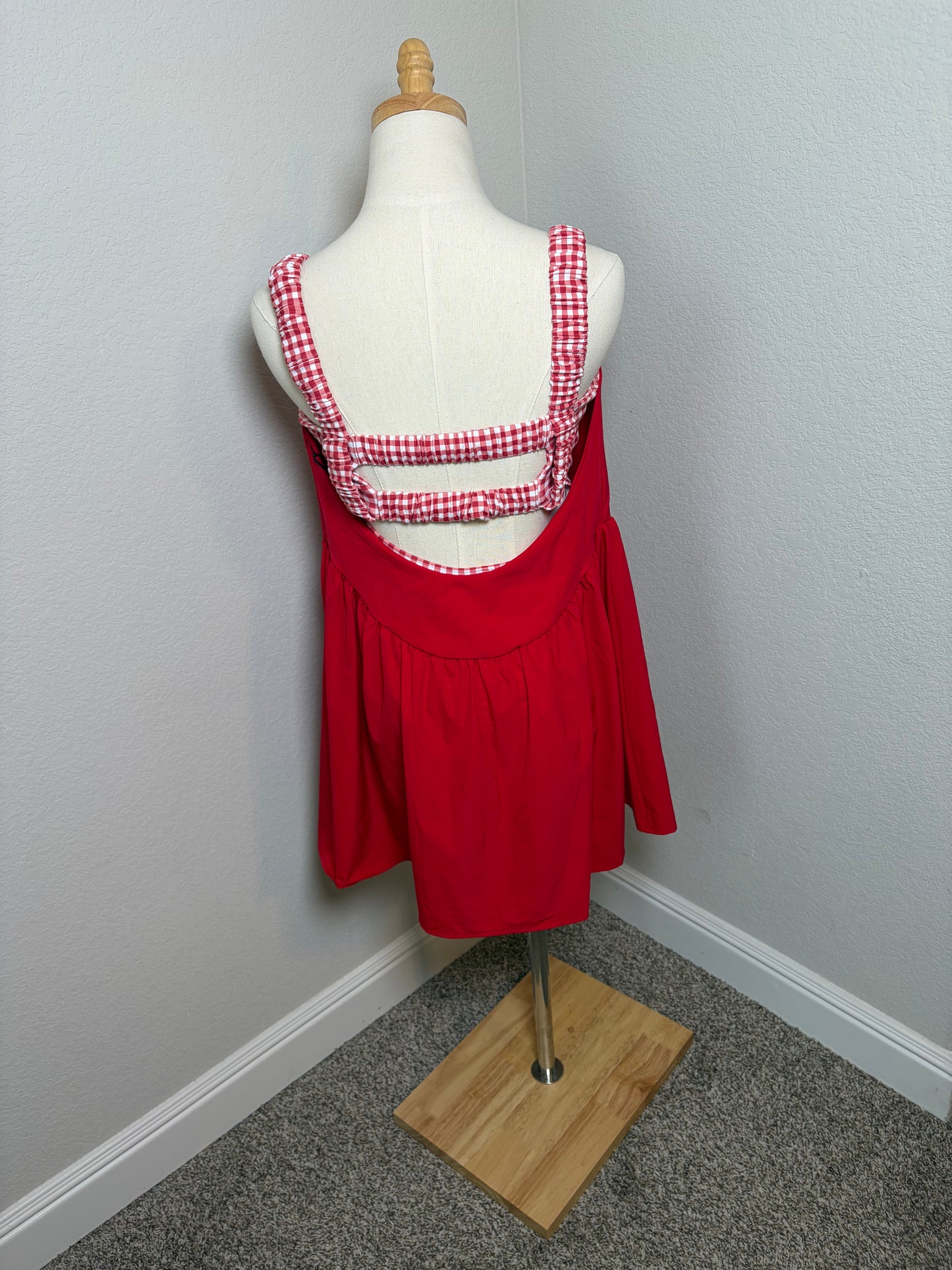 Red Double Layered Active Dress