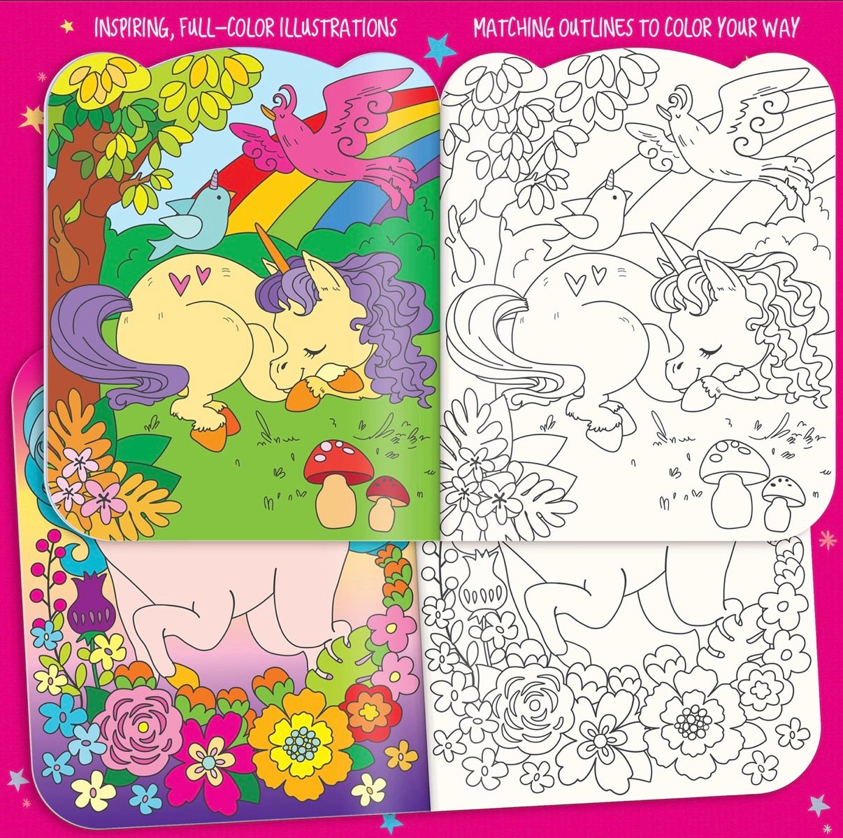 Glitter Unicorn Dry Erase Coloring Gift Set