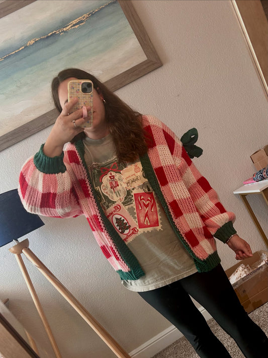 Christmas Bow Sweater Cardigan