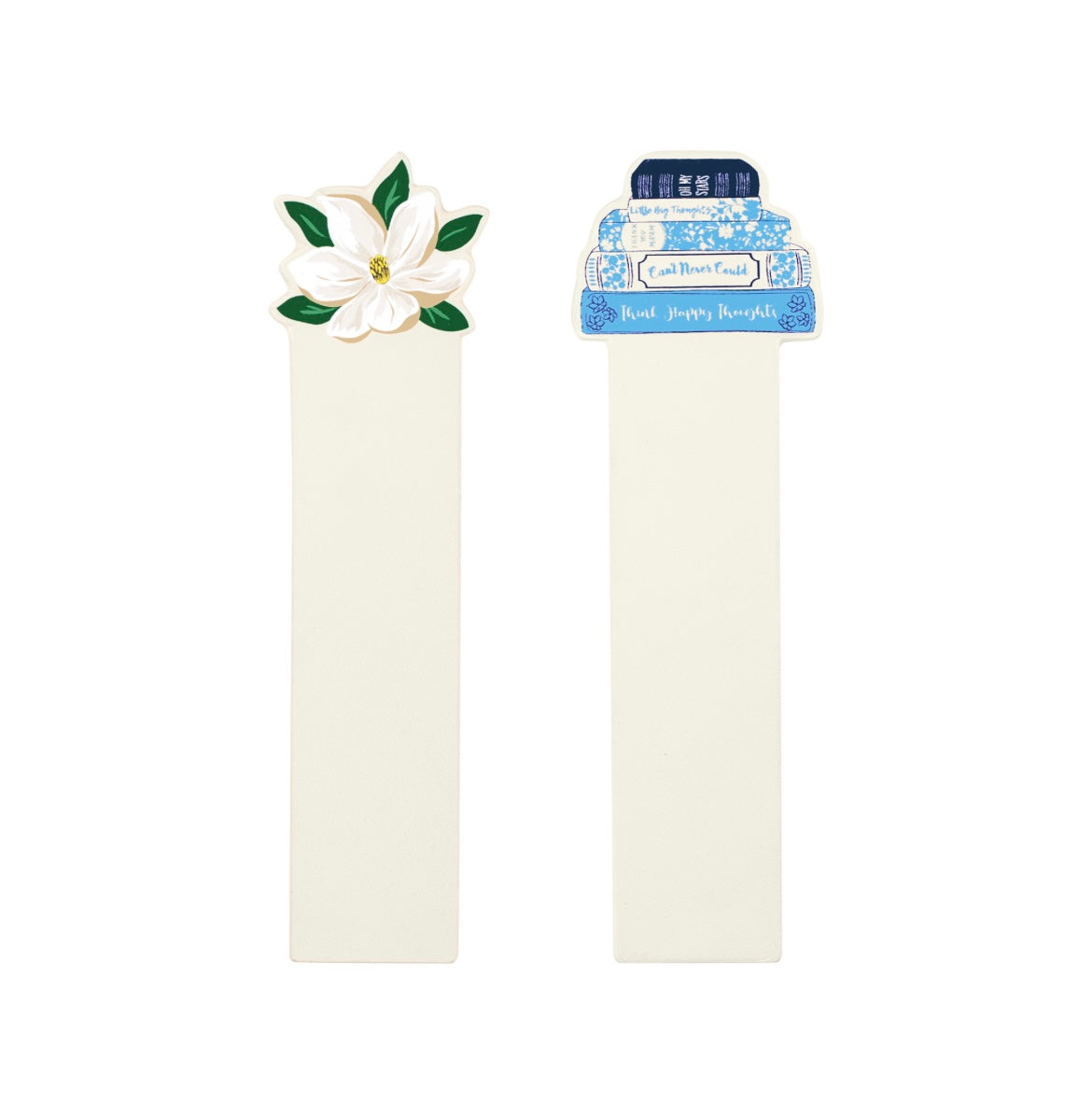 Magnolia/Book Stack Bookmark Set