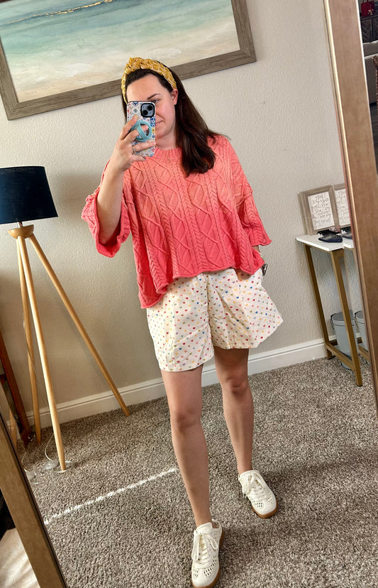 Confetti Heart High Waisted Shorts