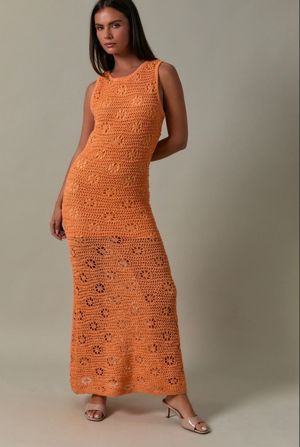 Sunset Crochet Maxi Dress