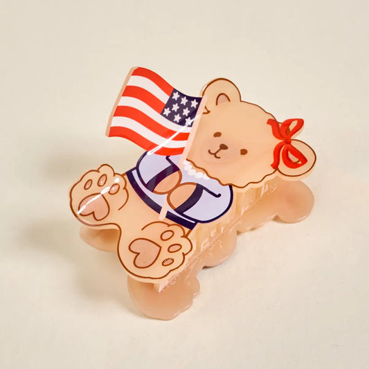 Americana Bear Hair Clip