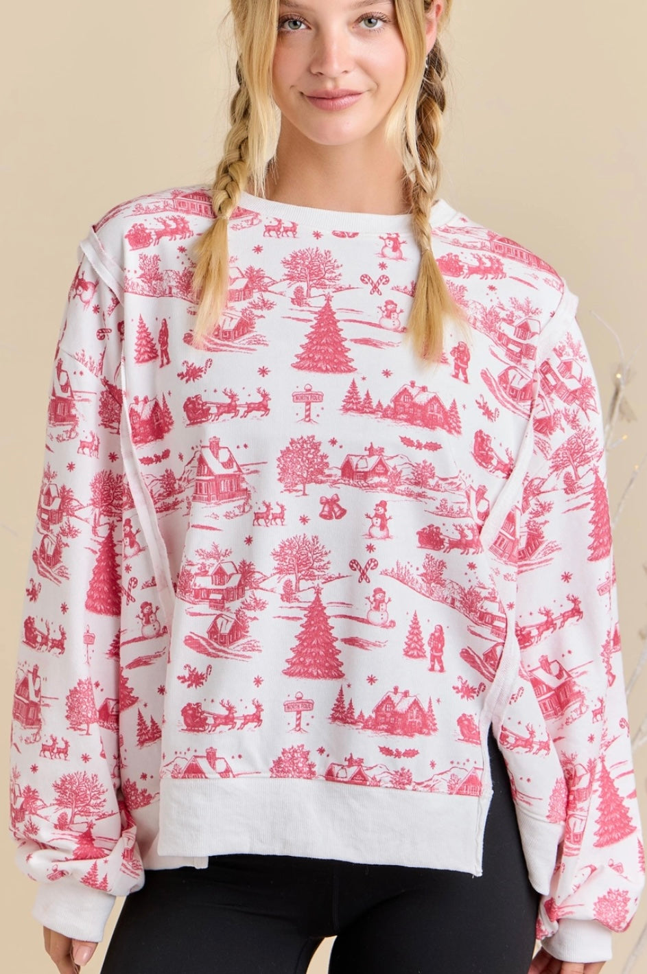 Red Christmas Village Sweatshirt