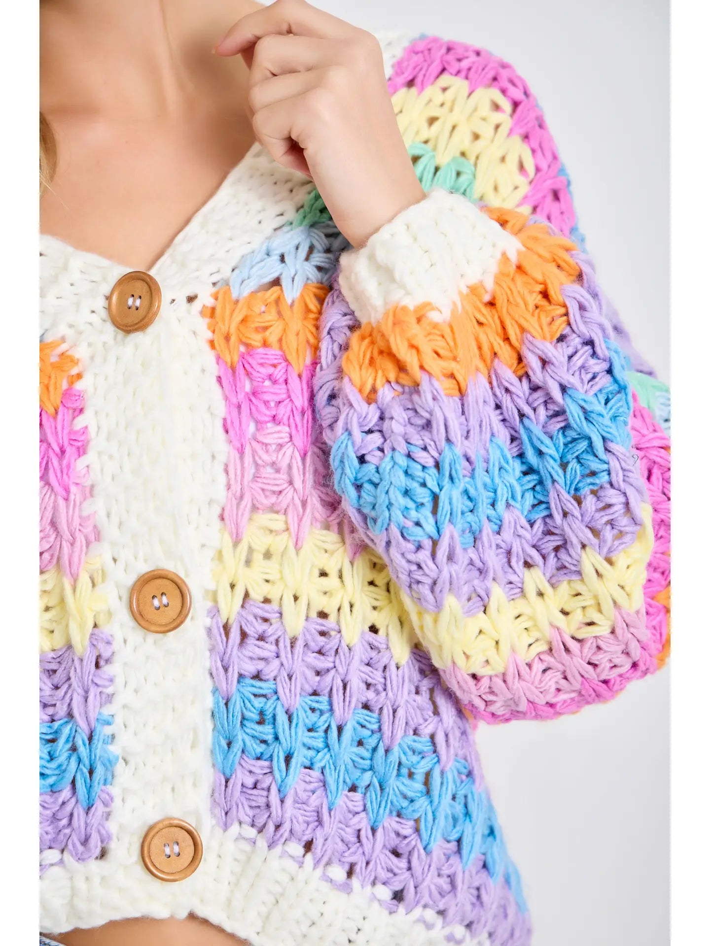 Chunky Rainbow Knit Sweater