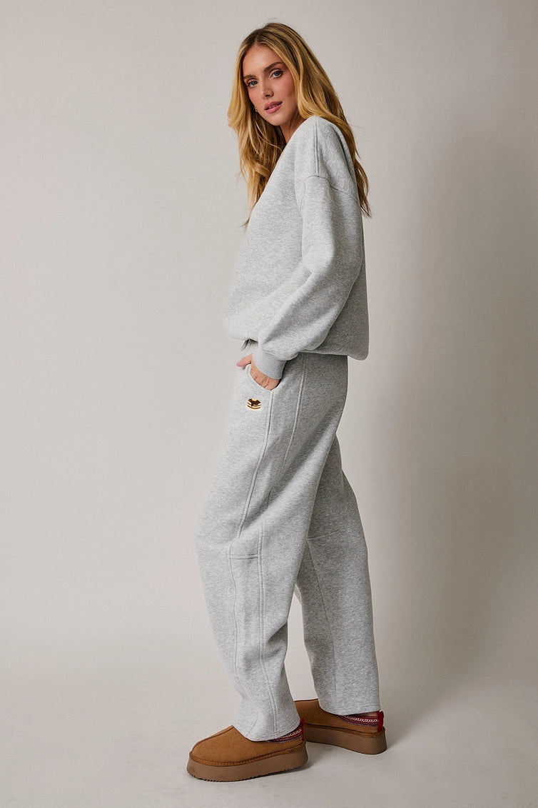 Breakfast Favs Fleece Sweatshirt & Barrel Leg Sweatpants Set