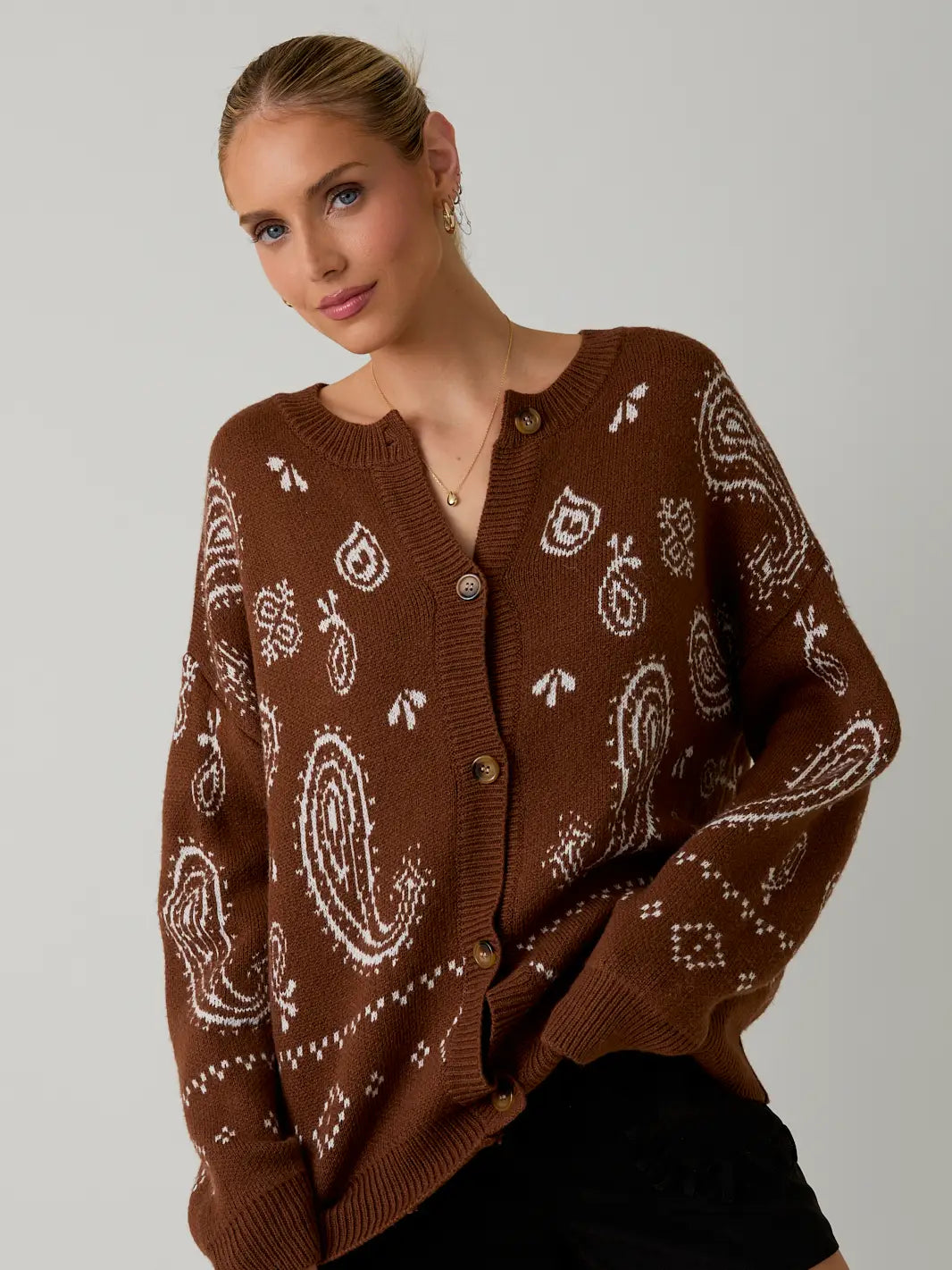 Paisley Sweater Cardigan