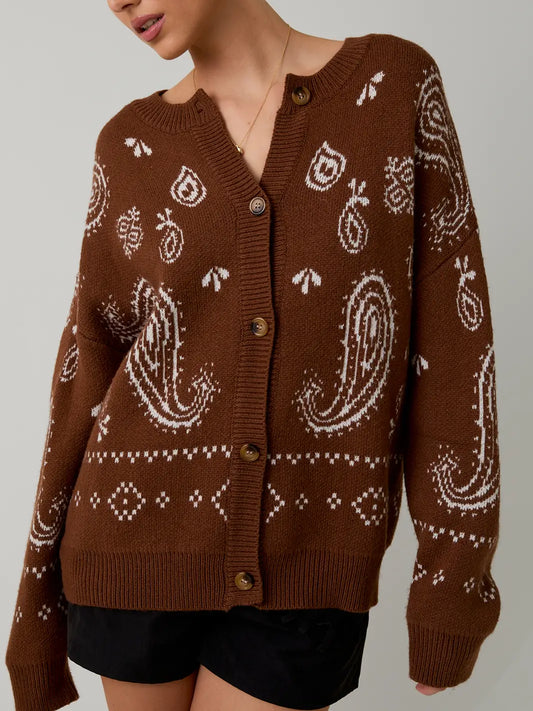 Paisley Sweater Cardigan