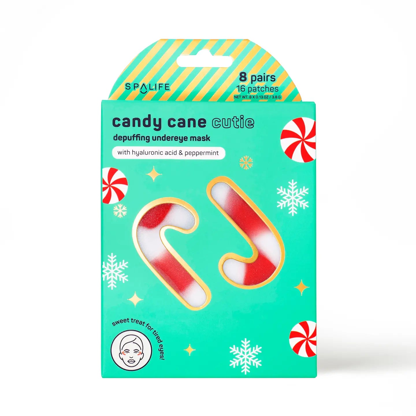 Christmas Holiday Candy Cane Cutie Depuffing Undereye Masks