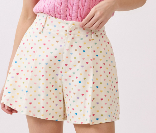Confetti Heart High Waisted Shorts
