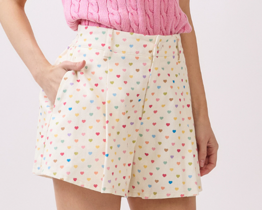 Confetti Heart High Waisted Shorts