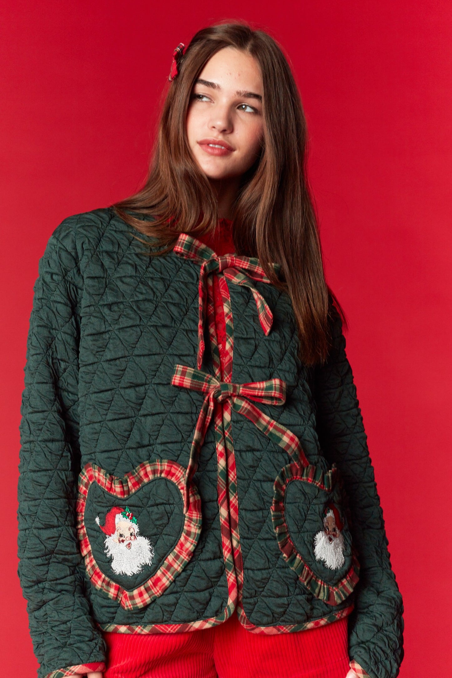 Quilted Santa Heart Jacket