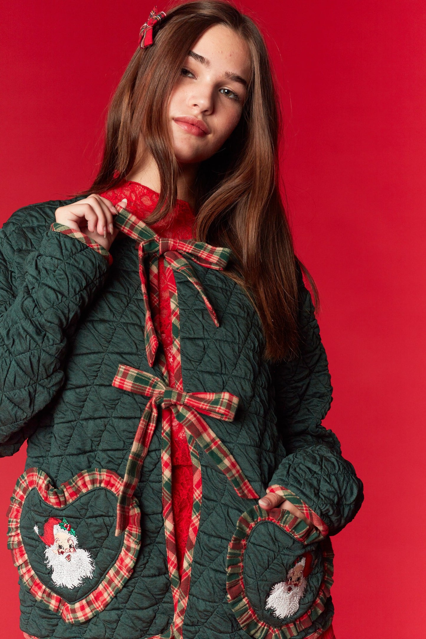 Quilted Santa Heart Jacket