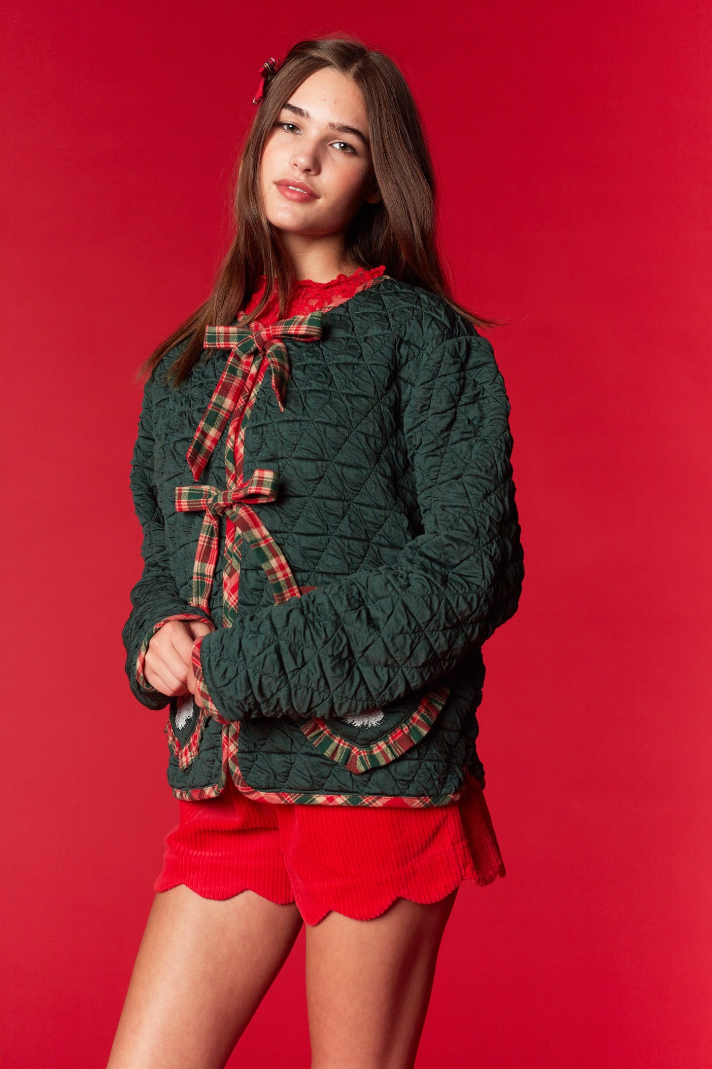 Quilted Santa Heart Jacket