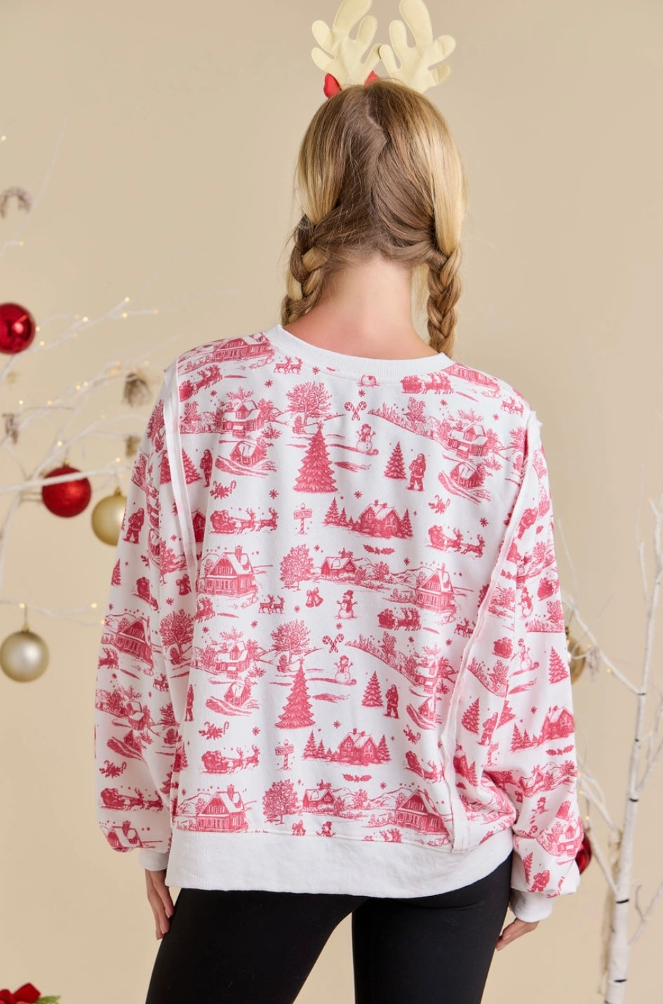Red Christmas Village Sweatshirt