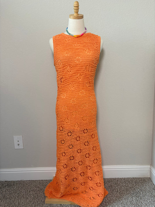 Sunset Crochet Maxi Dress
