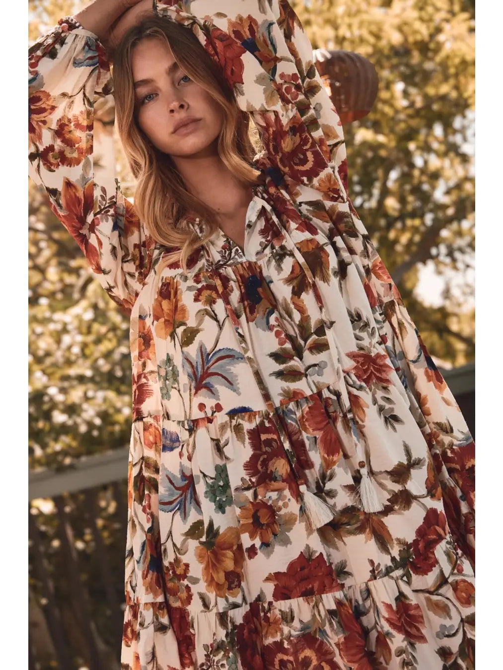 Floral Gathered Mini Dress