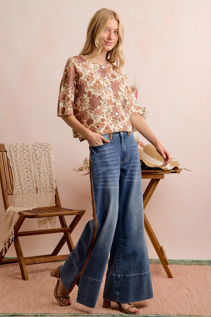 Floral Print Sweater