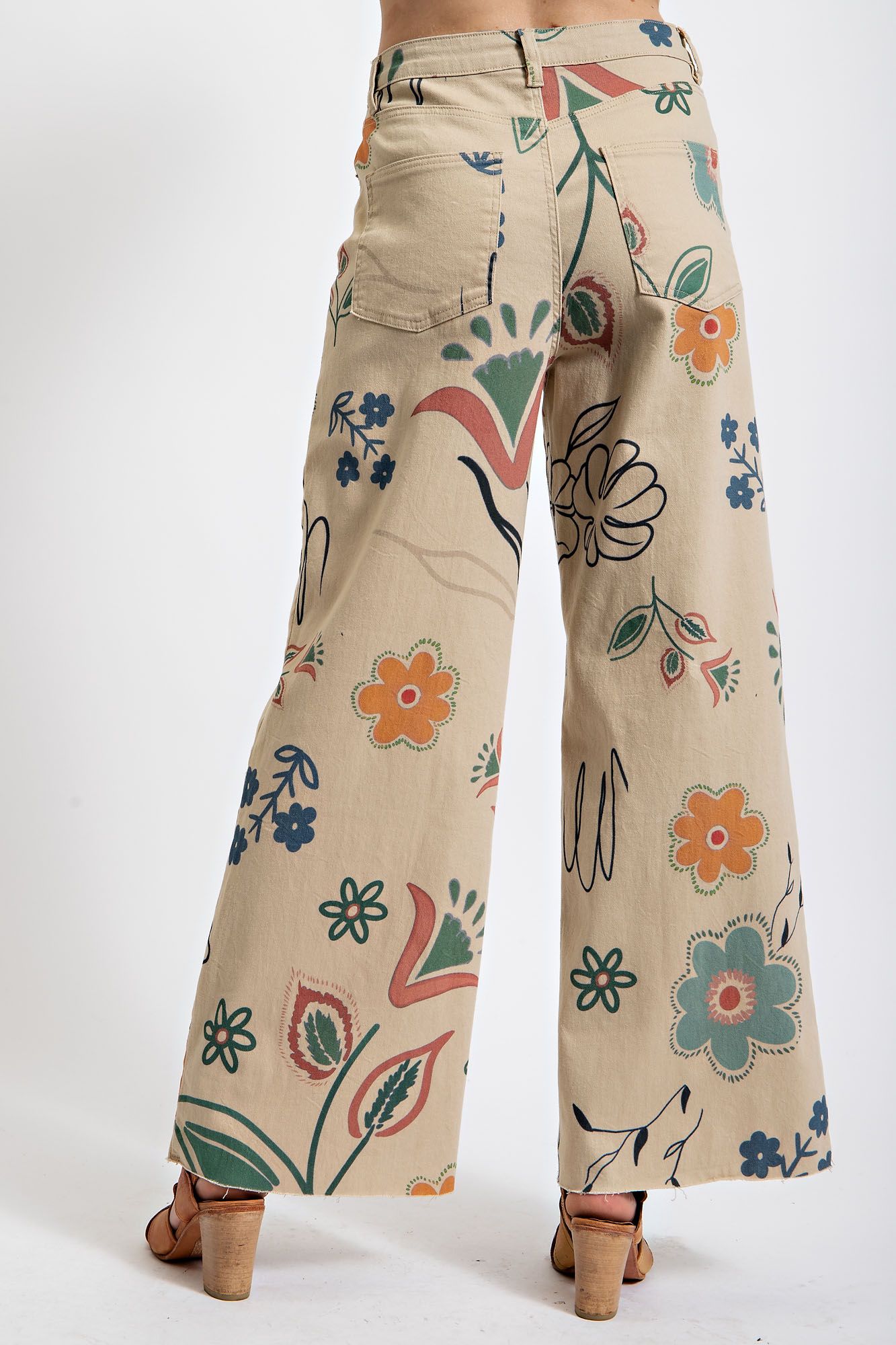 Easel Printed Floral Pant