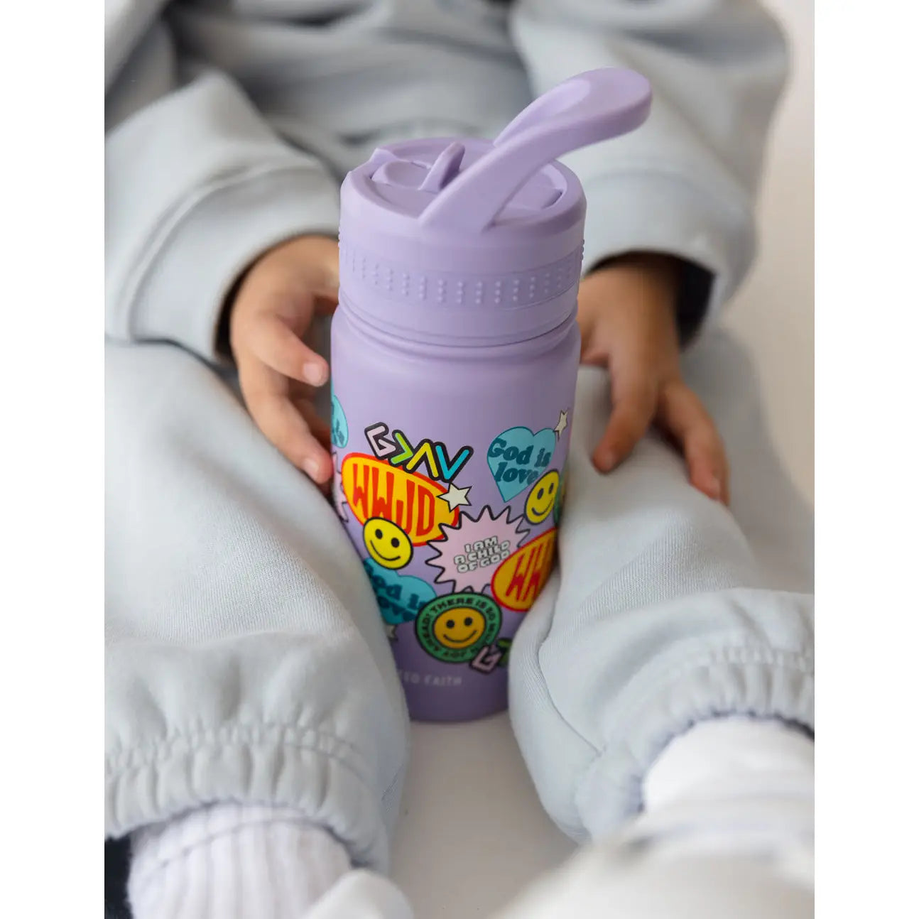 Sticker Collage Kids Water Bottle