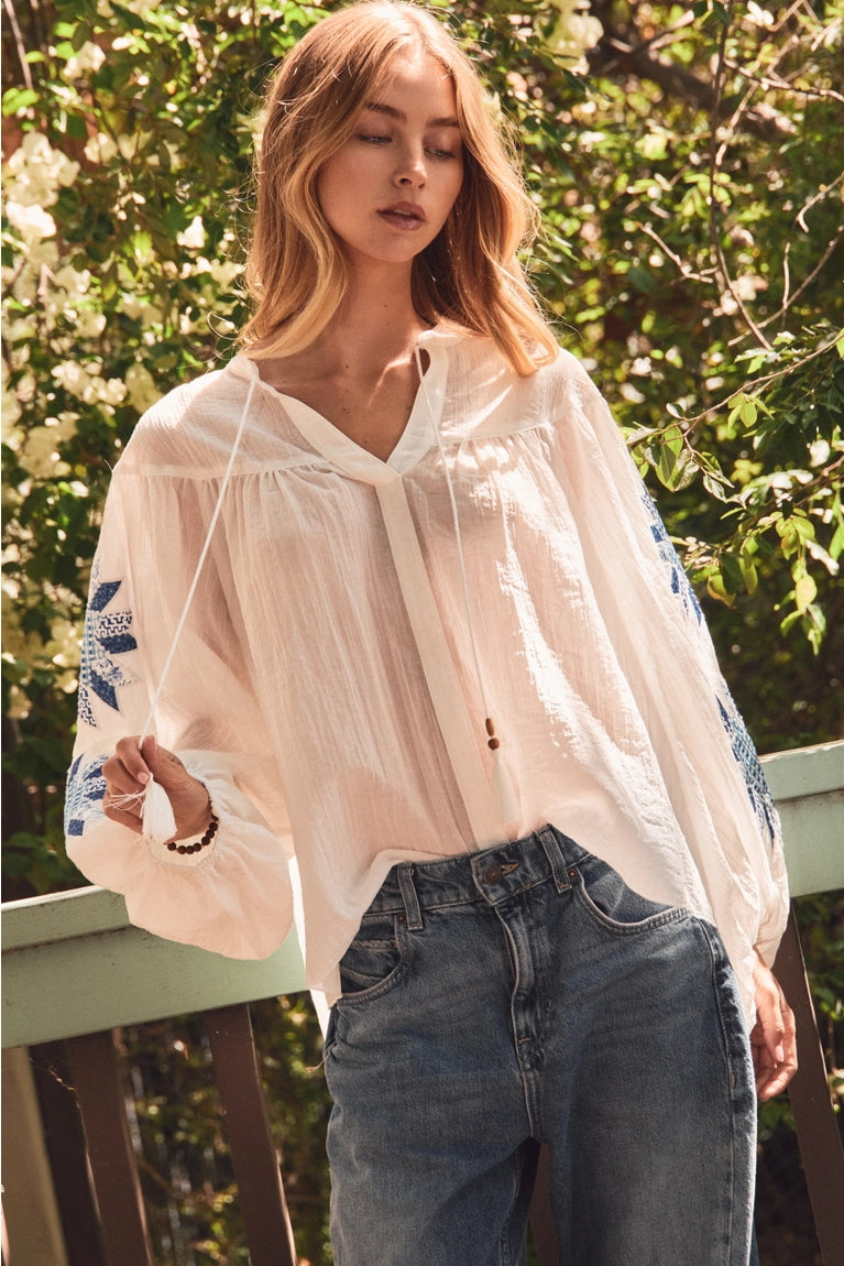 Crinkled Peasant Top