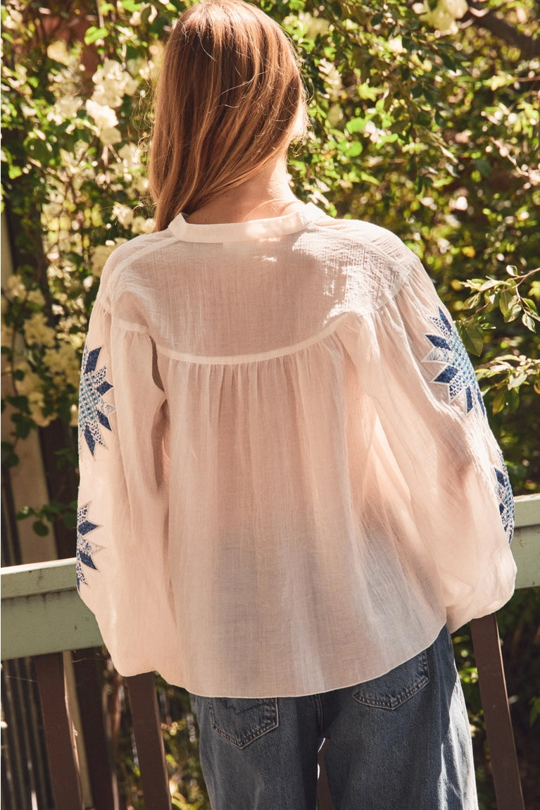 Crinkled Peasant Top