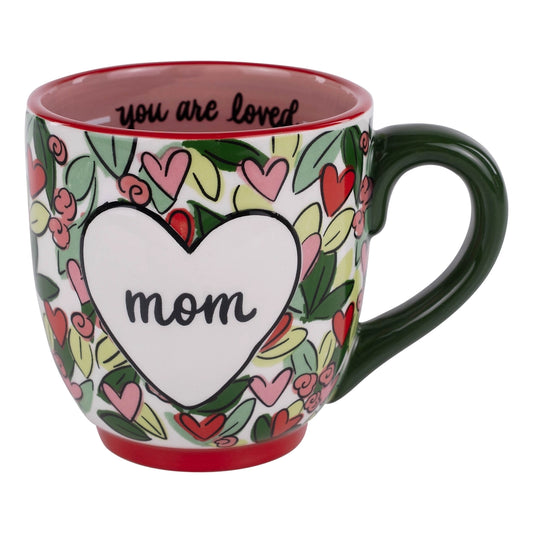 Mom Hearts & Flowers 16oz Mug