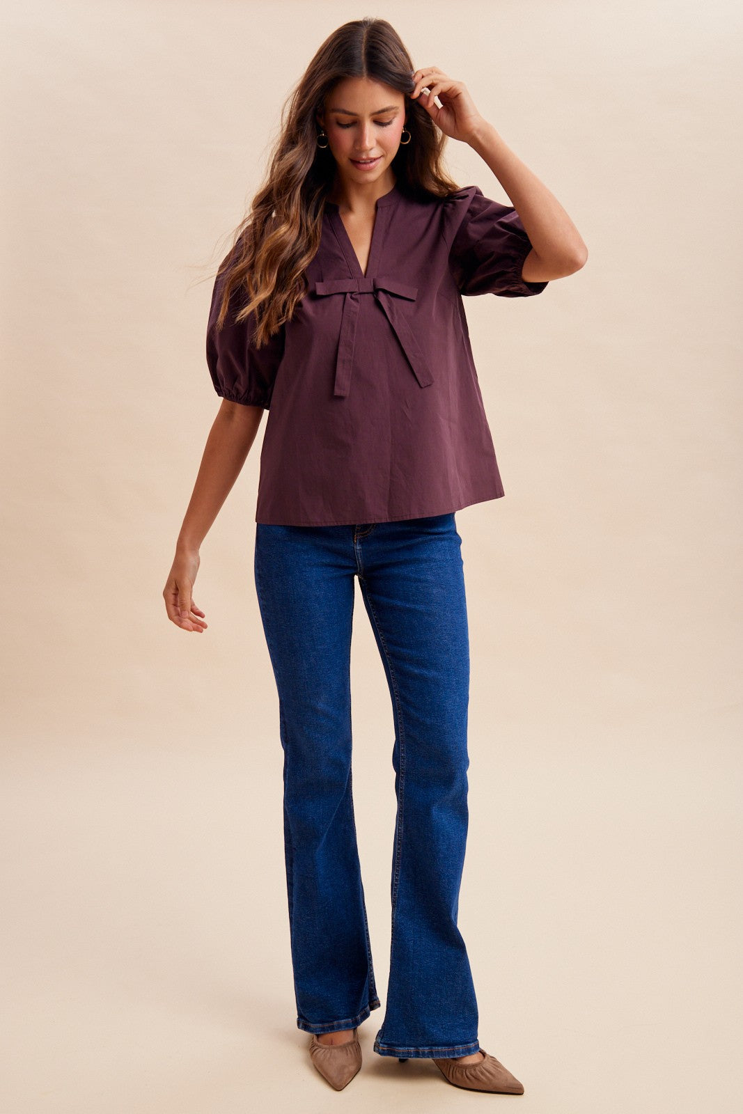 Bow Detail Woven Blouse