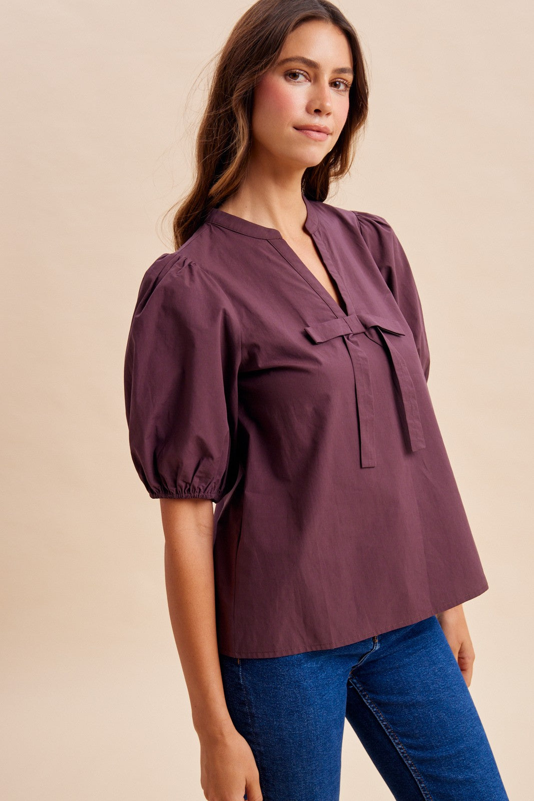 Bow Detail Woven Blouse