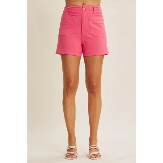 All-Day Comfort Stretchy Raspberry Shorts