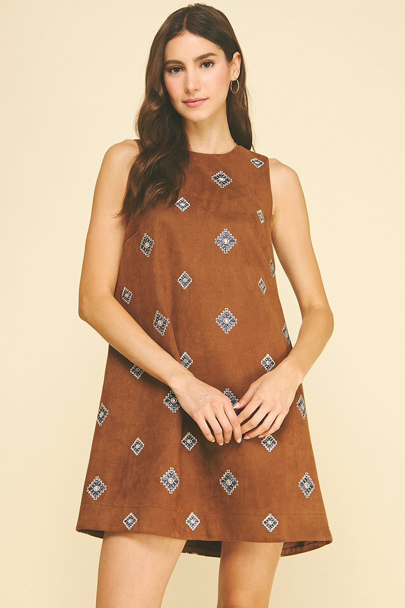 Suede Mini Dress