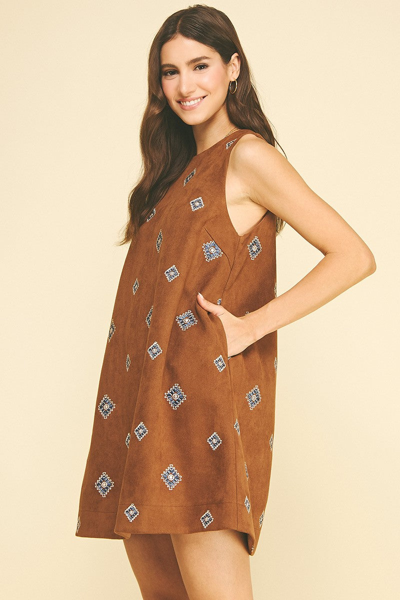 Suede Mini Dress
