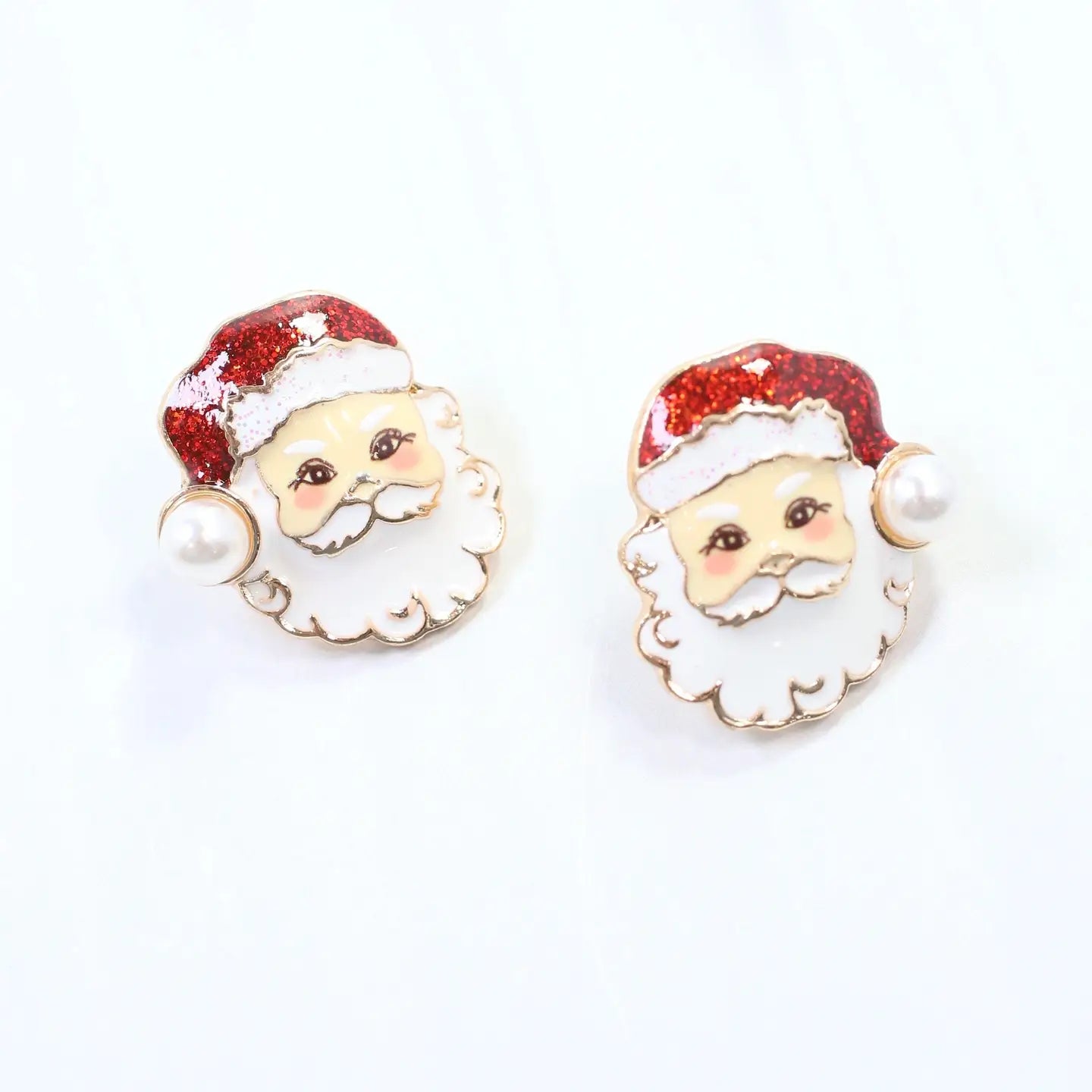 Red Santa Stud Earring