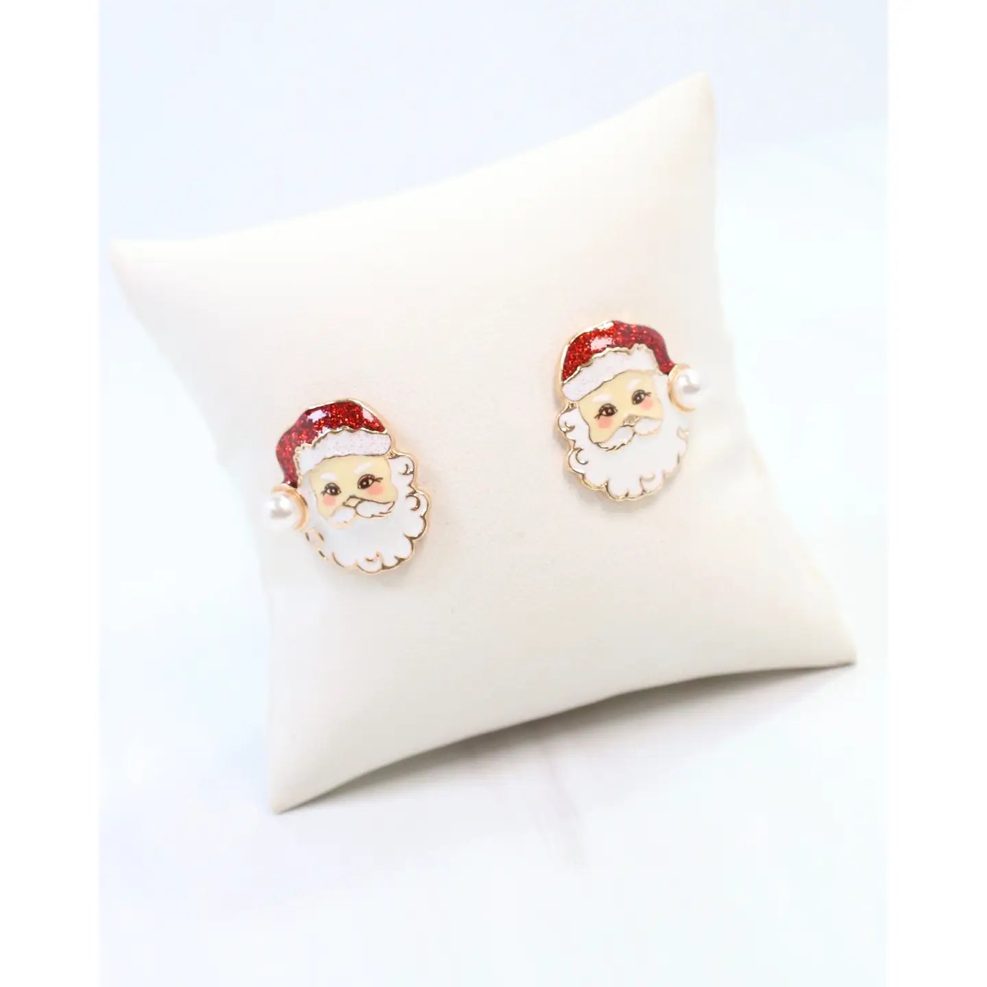 Red Santa Stud Earring