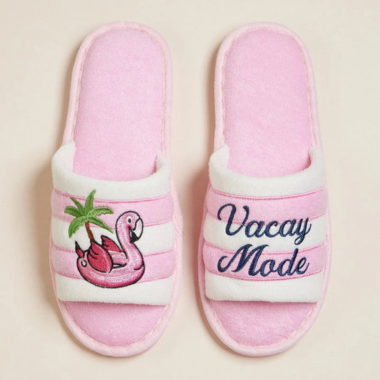 Vacay Mode Flamingo Slide Slippers