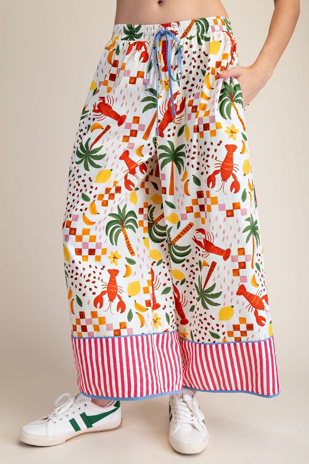 Lobster Printed Poplin Pants