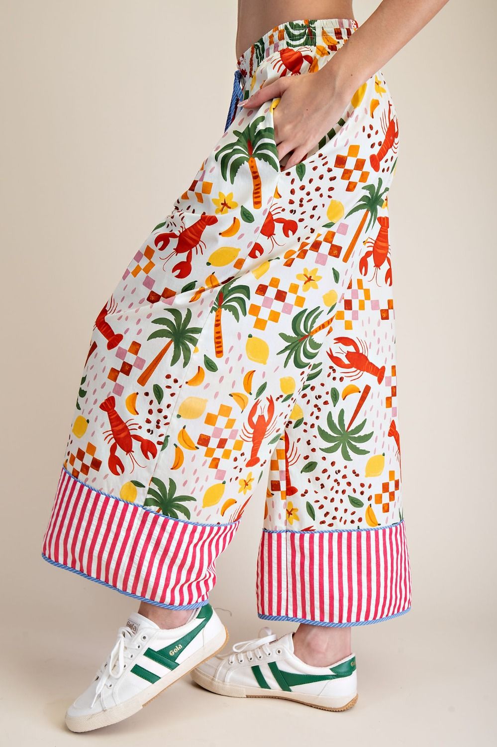 Lobster Printed Poplin Pants