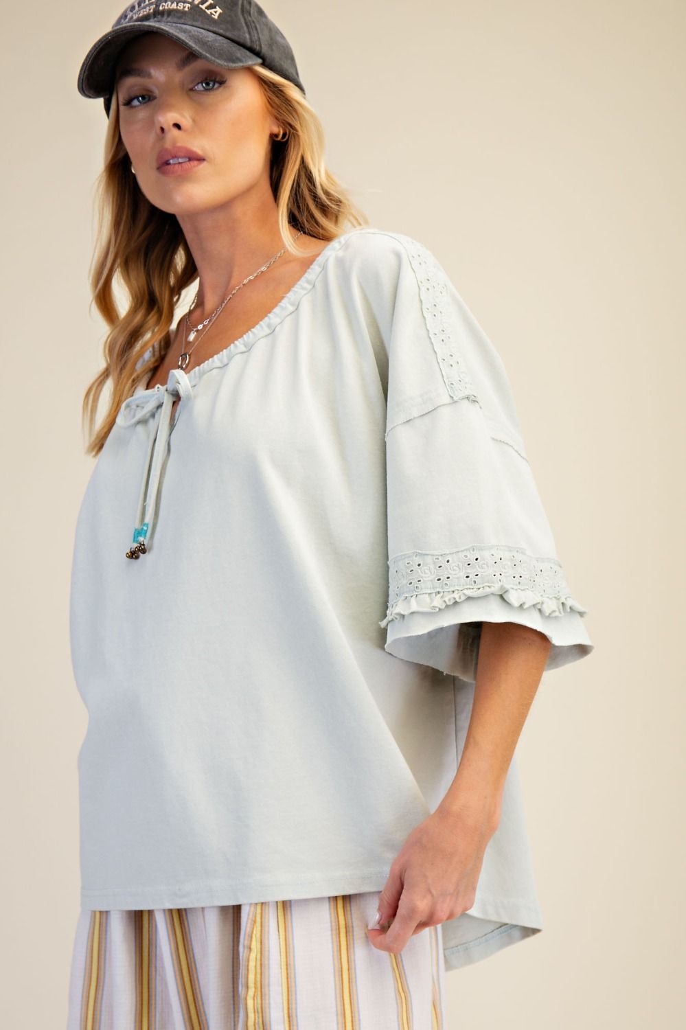 Mineral Washed Knit Top
