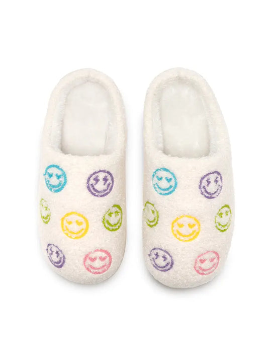Mommy + Me Women's Matching Smiley Face Slippers - M/L (9-12)